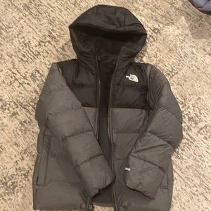 North face fleece lined hooded jacket
